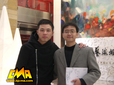 青年教师刘伟（左）马力（右）现场留影